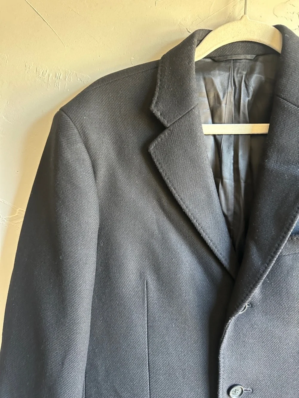 Banana Republic Italian Wool Blazer‎ Black Minimalist Tailored Coat M Business